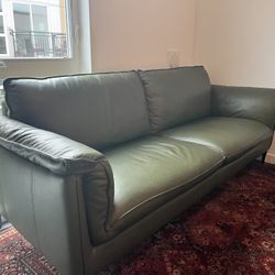 Green Leather Sofa