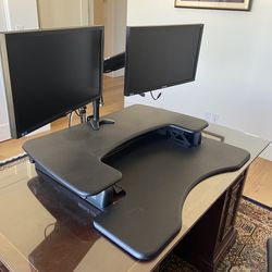 Home Office - Sit/Stand Veridisk AND 24” Monitors