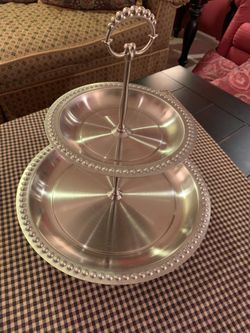 Southern Living at Home Windsor Tiered Stainless Steel Serving Tray