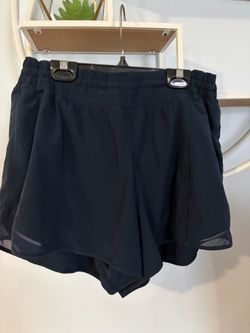 LULULEMON Womens 14 Navy Blue Lined Performance Running Shorts