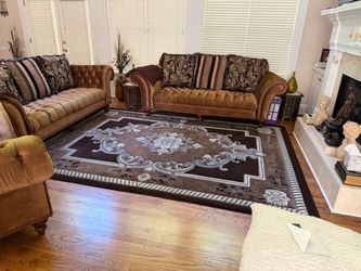 three pieces Living room set with 3-D carpet .