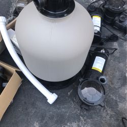 Pool Sand Filter And Pump  19" 