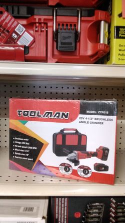 Toolman 20V 4-1/2" Brushless Angle Grinder ZTP018