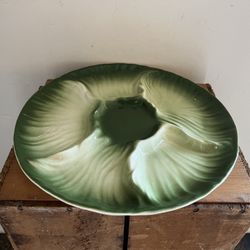 Vintage Mid Century 60’s 70’s Funky Lettuce Style Platter 🥬