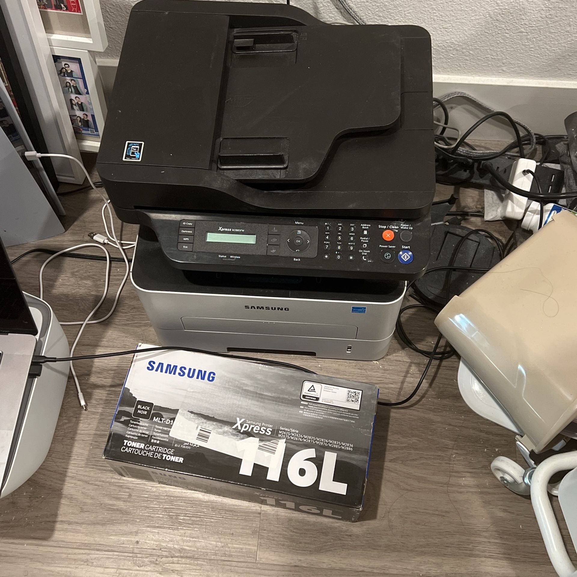 HP Samsung Xpress M2885FW Wireless Monochrome Laser Printer with Scan/Copy/Fax, Simple NFC + WiFi Connectivity, Duplex Printing and Built-in Ethernet