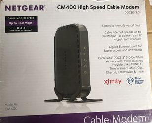 Netgear Cable Modem 340 mbps Xfinity