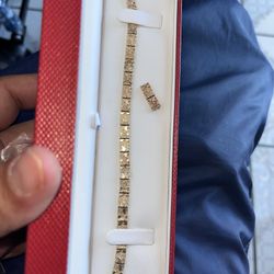 Gold Nugget Bracelet 