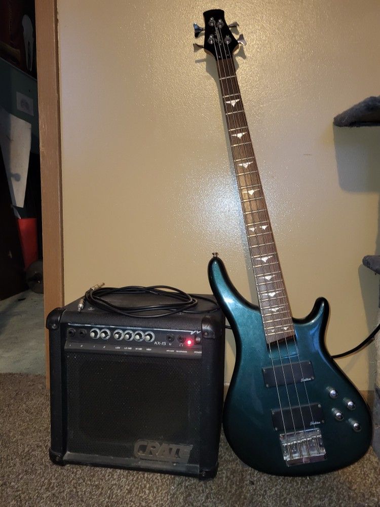 Electric Bass W/ Amp & Case