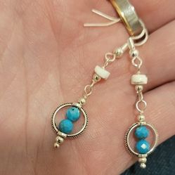 Turquoise And Shell Earrings