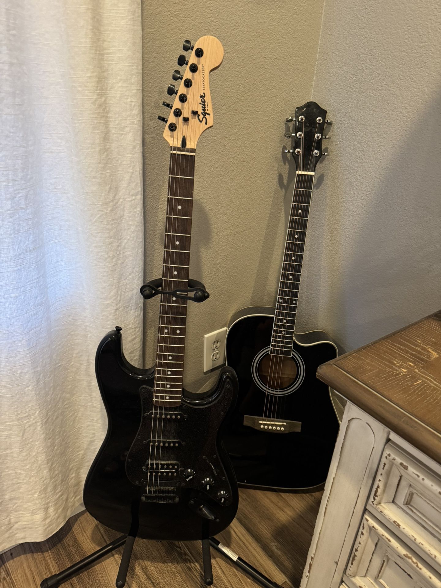 Squire Electric Guitar And Fender Amp