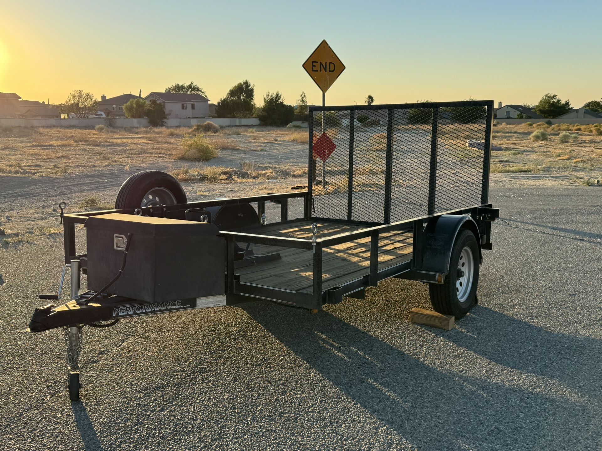 Utility Trailer With The Ramp