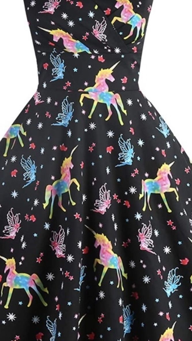 Unicorn Dress With Pockets NWT