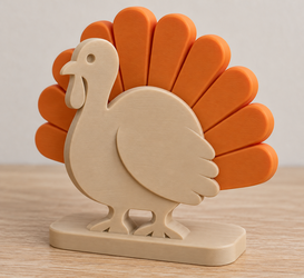 Standing Turkey Silhouette, Thanksgiving Table and Shelf Decor, Custom Colors