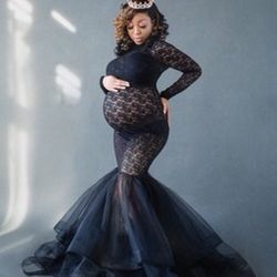 Maternity Lace Mermaid Dress