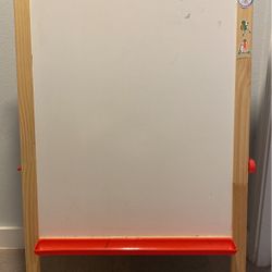 Kids Dry Erase & Chalk Board Easel