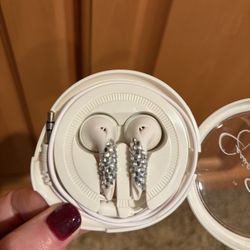 Rhinestoned Earbuds by Jessica Simpson