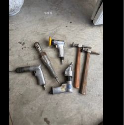Snap-on and blue point air and hammer set