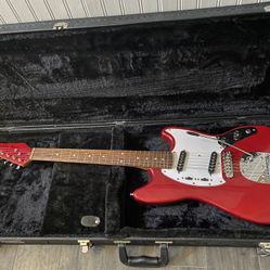 Fender Mustang Electric Guitar Copy by Jay Turser Vintage Series w/case