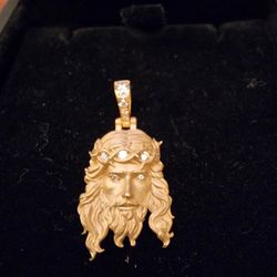 Micro Jesus Pendant Charm 14k VS+