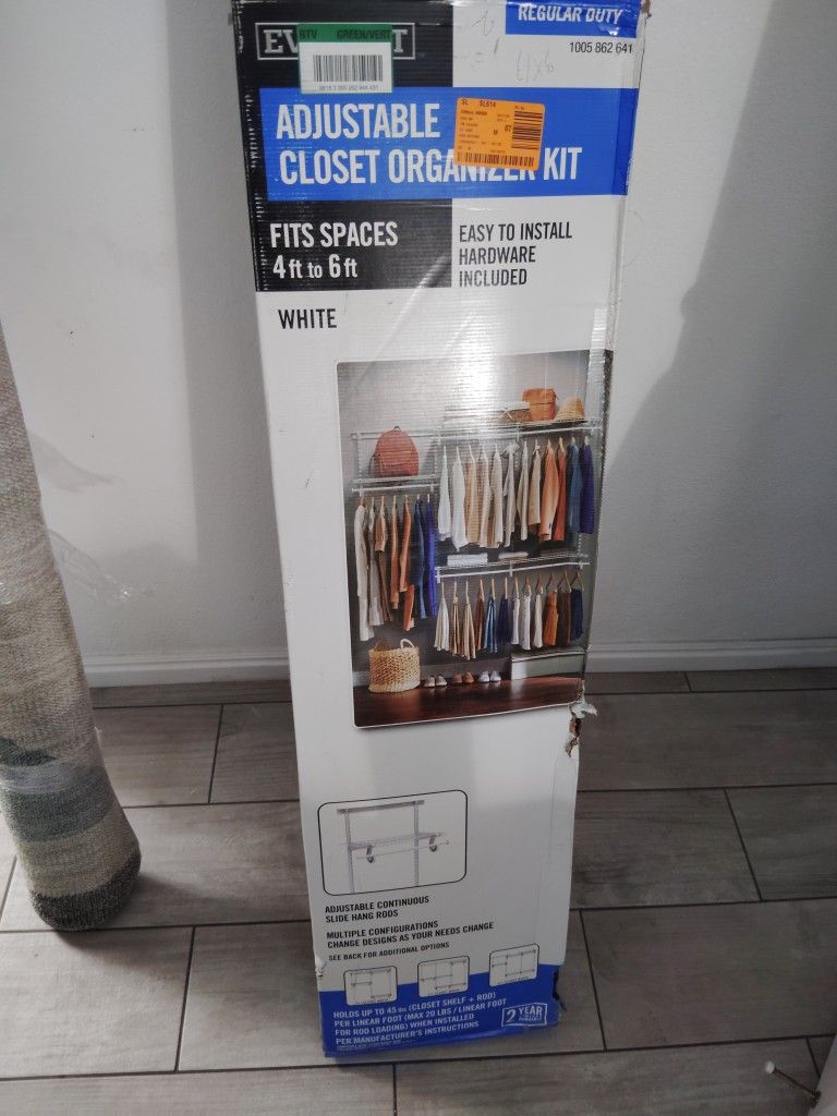 Adjustable Closet Organizer Kit $65