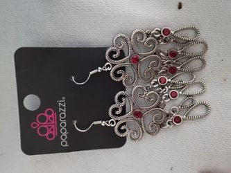 Paparazzi Silver Filigree Drop Earrings