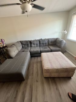 Gray Ashley Upholstered Sectional