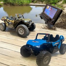 Clash Ride On Touch TV Adjustable Leather Seat 4 X 4 Rubber Tires 