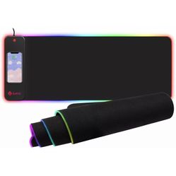 RGB Mouse Pad w/ 15W Fast Wireless Phone Charging Waterproof & Non-Slip 10modes