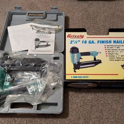 Grizzly 16 Gauge Finish Nailer 2-1/2" Pneumatic New in Box