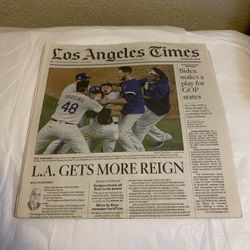 Los Angeles Dodgers 2020 World Series Champions Newspapers