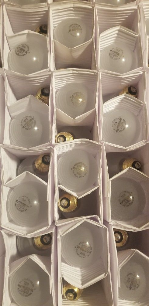 Hytron 75w Brass Base Frosted Light Bulbs