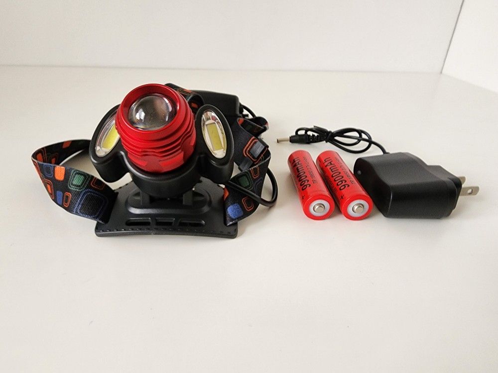 Super Bright LED Headlamp T6 COB LED Headlight 4 Modes Zoomable Torch Flashlight