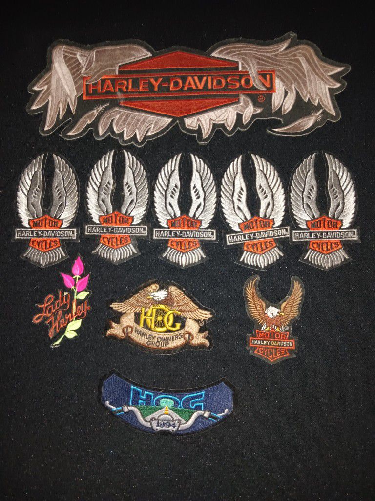 Harley Davidson Patches (10) MINT condition