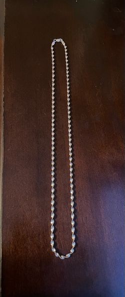 24” Pure silver necklace