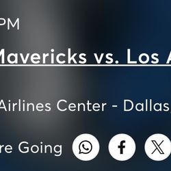 2 Tickets Section 113 Row O Mavericks Vs Lakers Jan 24 7:30