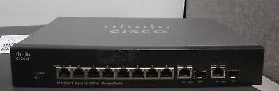 CISCO SF302-08PP 8 PORT 10/100 PoE MANAGED SWITCH