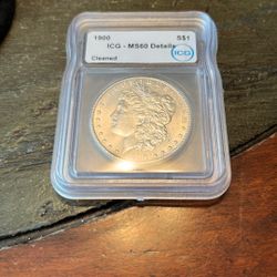 1900 Morgan Silver Dollar Graded MS60! Uncirculated 