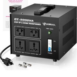 Anbull Voltage Converter 5000 Watt Voltage Transformer, AC 110V/120V/220V/240V Power Converter - Heavy Duty Step Up/Step Down Voltage Transformer Conv