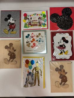 DISNEY PAPYRUS GREETING CARDS. 3 FOR $10.00