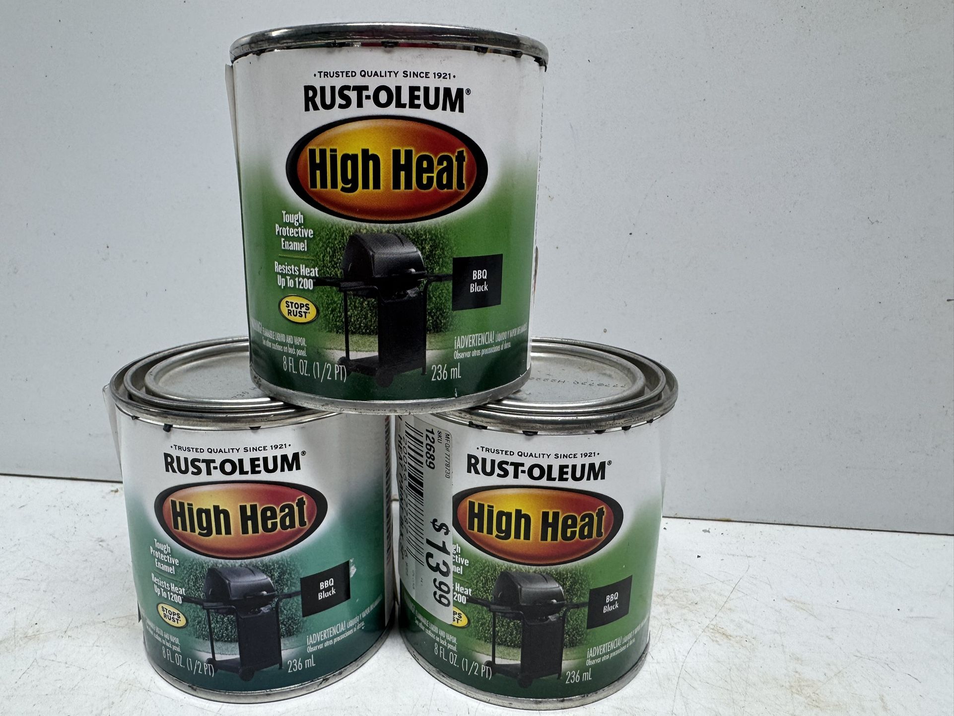 Rust Oleum High Heat Black Paint 8oz. $10 For All 3. Must Pick Up