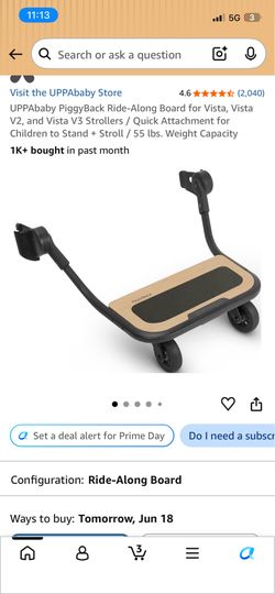 UPPAbaby PiggyBack Ride-Along Board for Vista