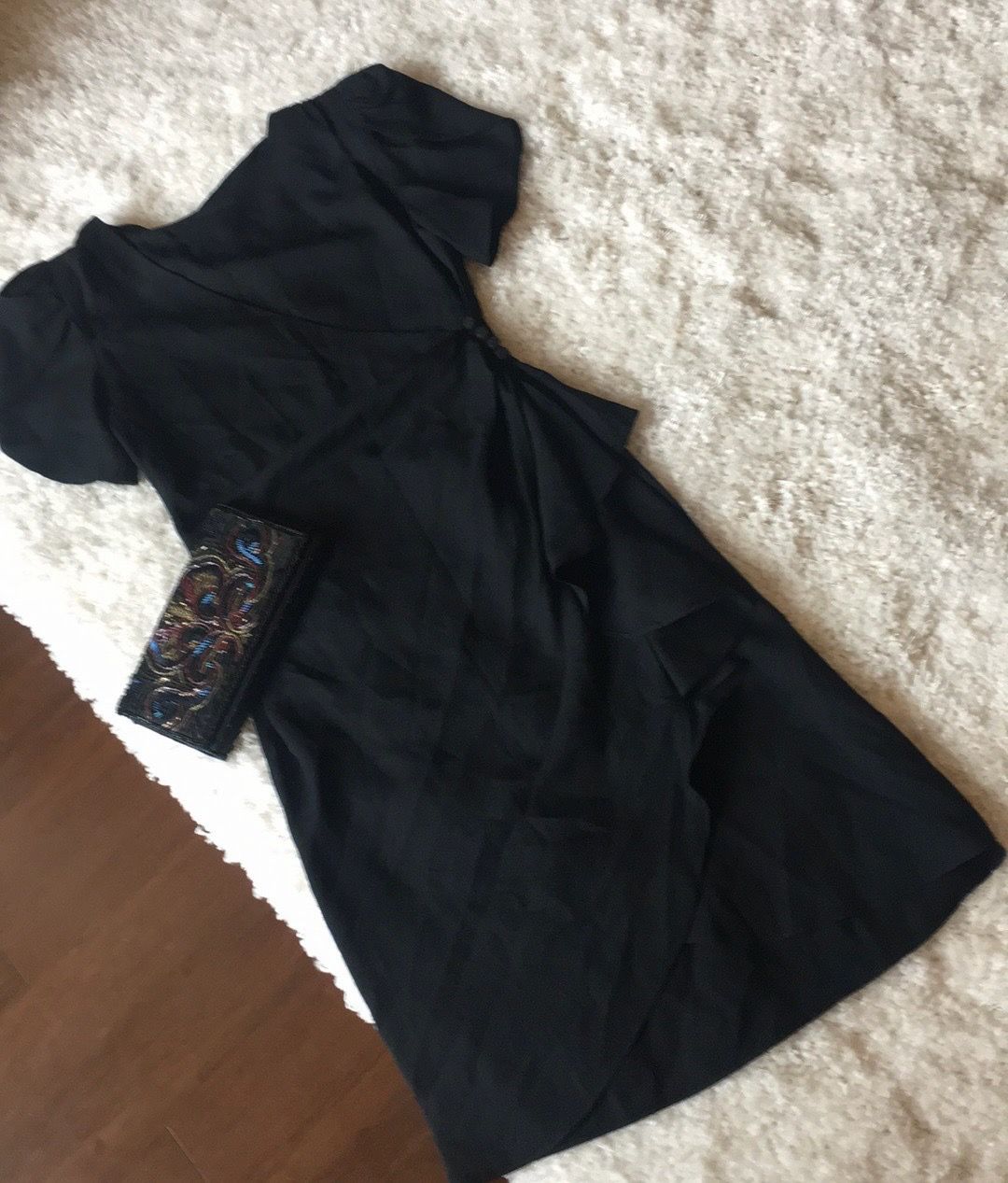 VINTAGE Black Peplum Dress