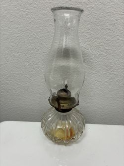 Vintage clear oil lamp