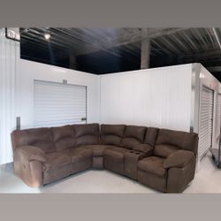 Brown Recliner Sectional