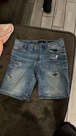 Distressed Denim Jean Shorts