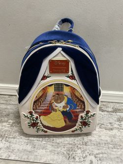 NWT Loungefly Beauty And The Beast Velvet Backpack