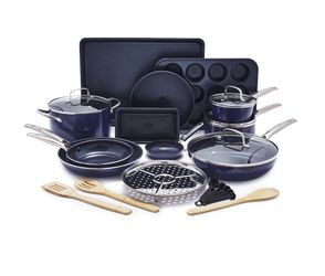 Blue Diamond Cookware 20pc Set, Blue