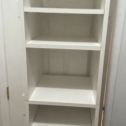 White Wood Closet Shelves