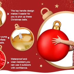 10 Pcs Inflatable Christmas Ball Ornaments 