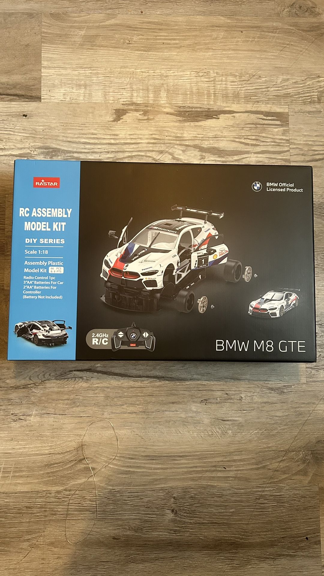 RASTAR 97200 1/18 BMW RC Car Building Kits - Officially Licensed BMW M8 GTE Remote Control Model Car